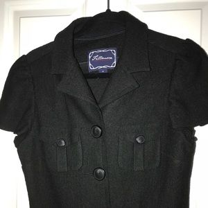 Black short sleeve wool blazer
